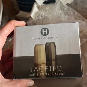 Hotel Collection Faceted Shakers in Tan and Brown